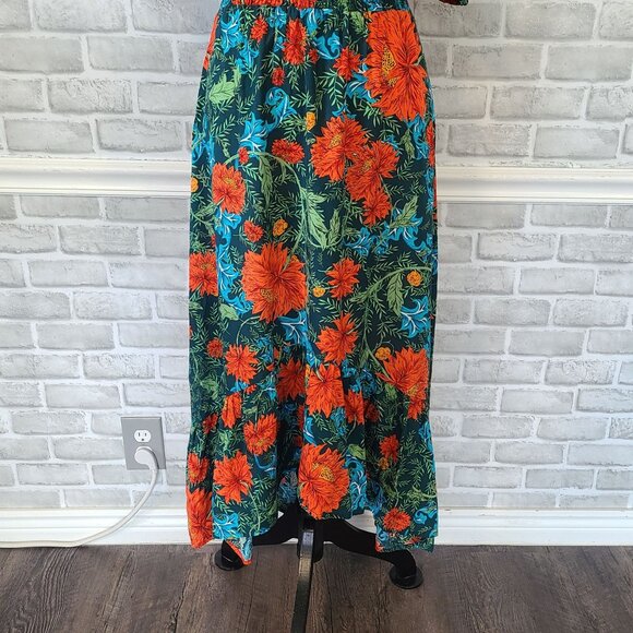 Anthropologie Abel the Label Floral Dress Short Sleeve Flowy Resort Ruffle XS - Picture 8 of 8